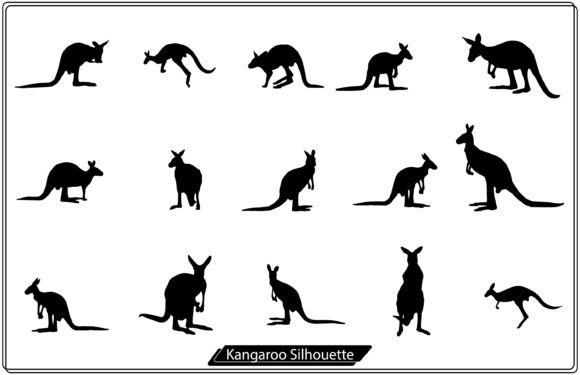 Download Kangaroo Vector Silhouette Isolated - Kangaroo Collection
