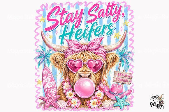 Download Stay Salty Heifers Highland Cow PNG - Cow png Collection
