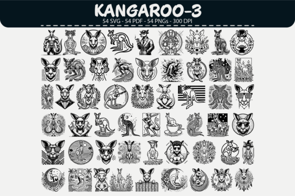Download Kangaroo Vector Clipart – 54 Designs - Kangaroo Collection