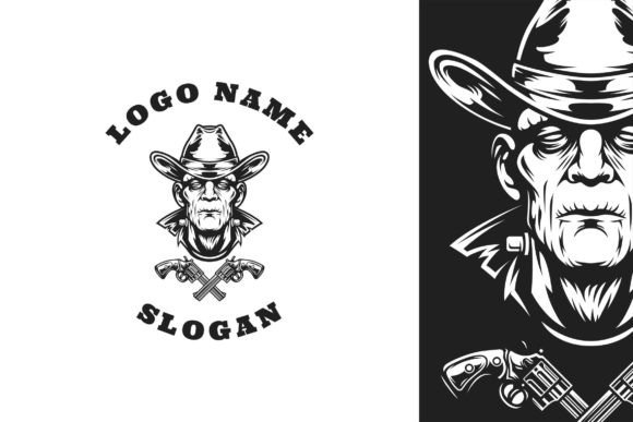 Download Frankenstein Cowboy Graphic Logo Design - Logo Collection