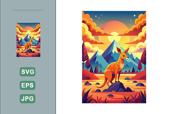 Download Kangaroo Landscape Background - Kangaroo Collection