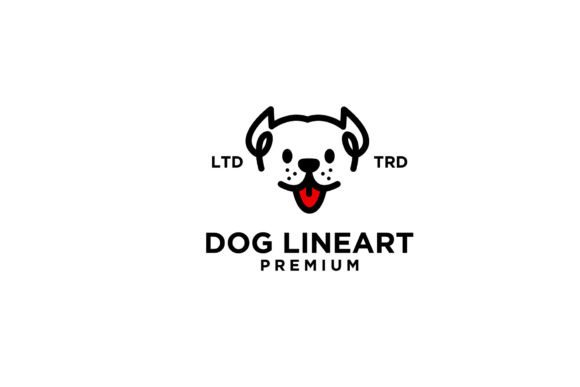 Download Simple Dog Head Line Art Vector Logo - Logo Collection