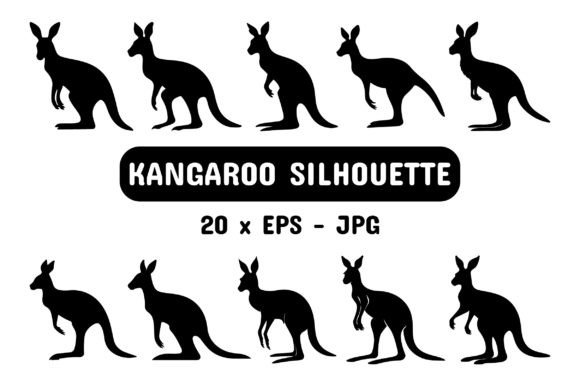 Download Kangaroo Silhouette Collection Bundle - Premium Resources