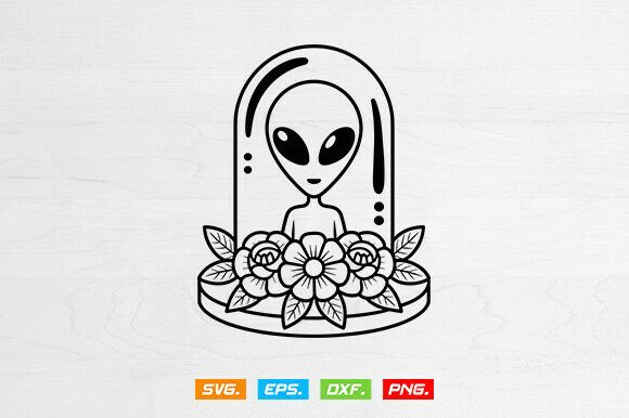 Download Alien Ship Svg, Floral UFO Svg,Alien Svg - Alien svg Collection