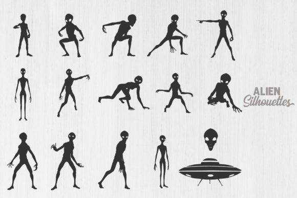 Download Alien SVG Cut File, Alien Silhouettes - Alien svg Collection