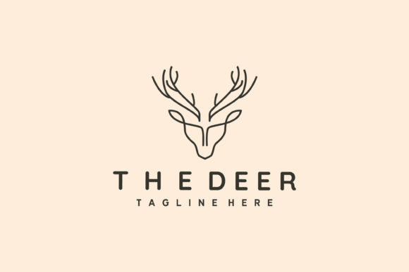 Download Outline Deer Line Art Logo Vector Symbol - Logo Collection