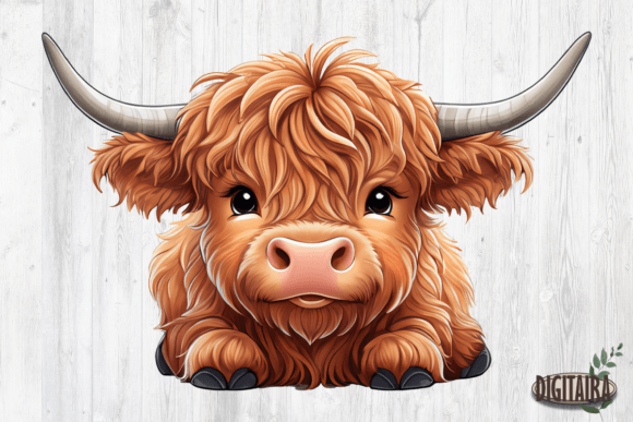 Download Cute Baby Highland Cow PNG - Cow png Collection