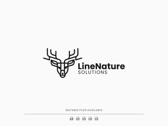 Download Deer Line Art Logo - Logo Collection