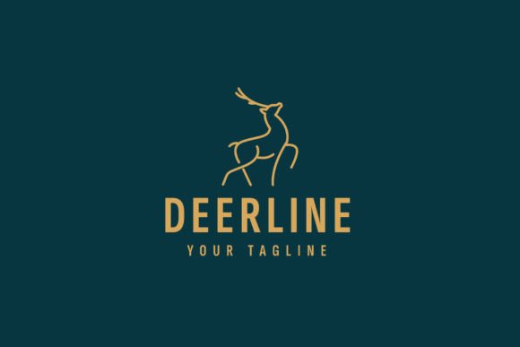 Download Deer Line Art Logo Illustration - Logo Collection