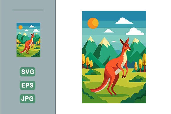 Download Kangaroo Landscape Background - Kangaroo Collection