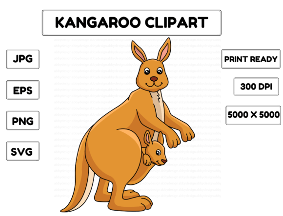 Download Kangaroo Animal Cartoon Colored Clipart - Kangaroo Collection
