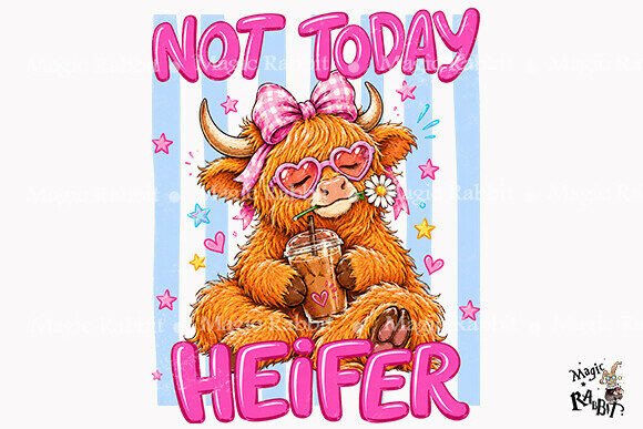 Download Not Today Heifer Highland Cow PNG - Cow png Collection