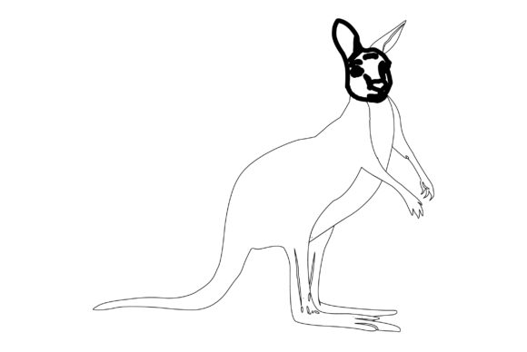 Download Kangaroo Vector Design Outline - Kangaroo Collection