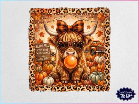 Download Fall Autumn Highland Cow PNG - Cow png Collection